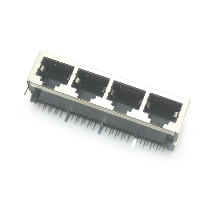 10P8C-1x4RJ45彎插連接器